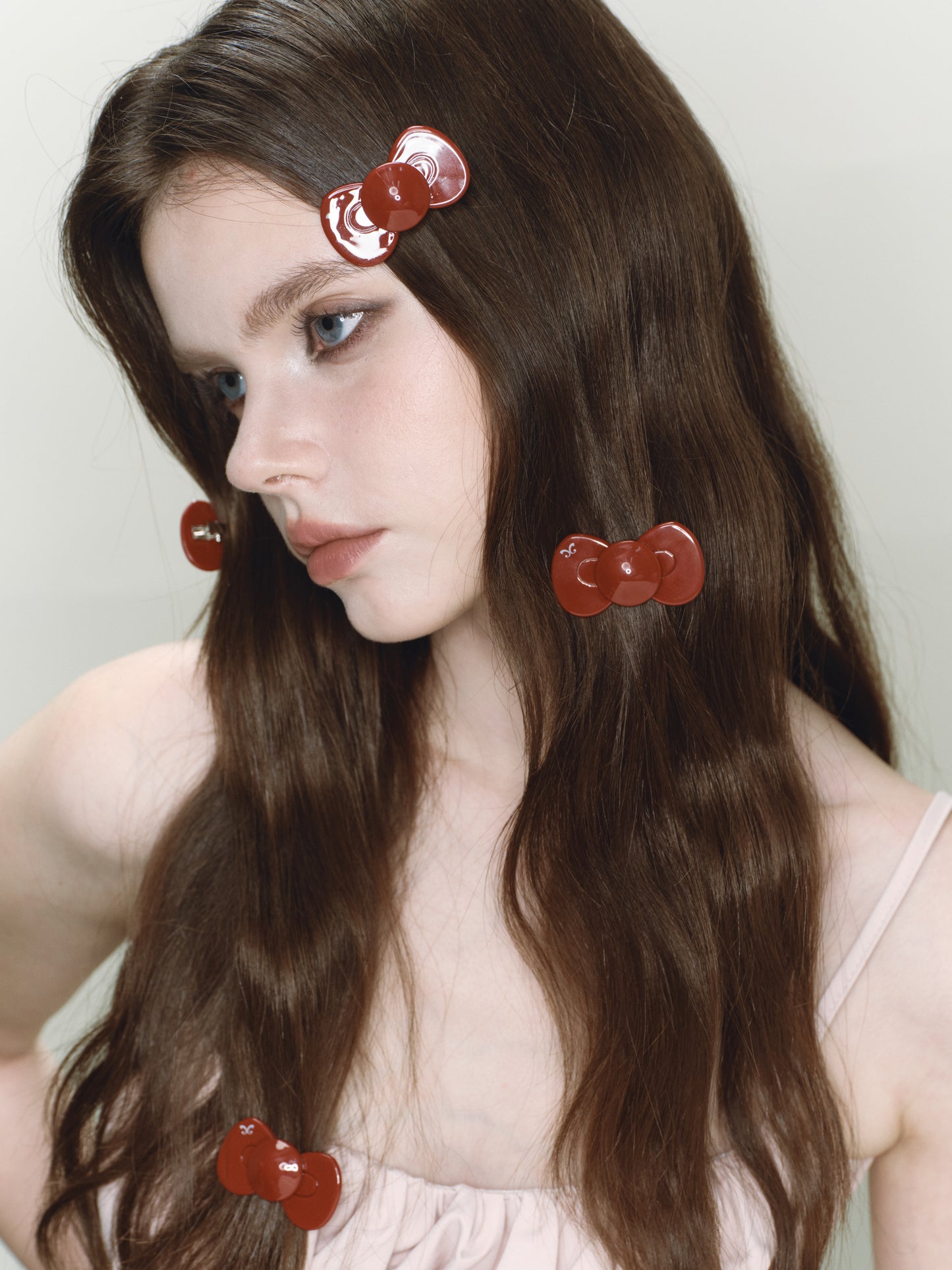 Red Mini Bow Hairclip