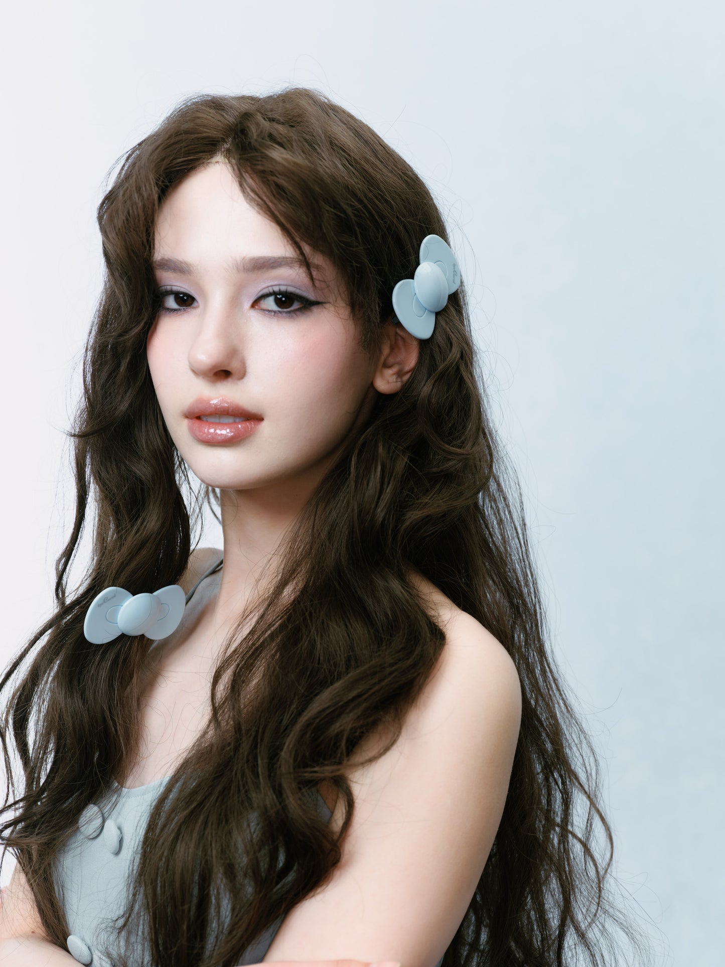 Blue Bow Hairclip