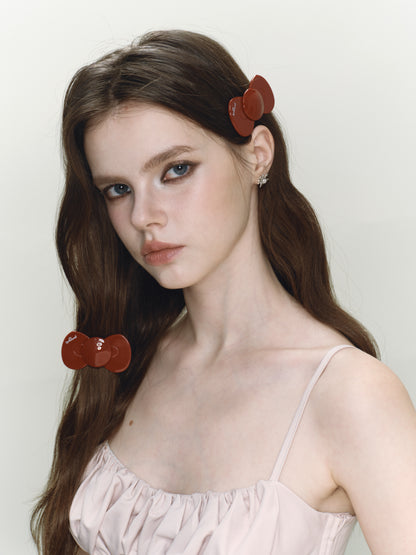 Red Bow Hairclip