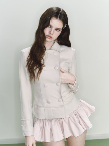 Bow Tailored Jacket (Khaki)