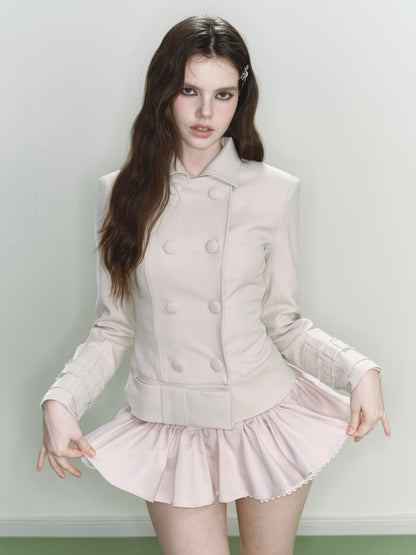 Bow Tailored Jacket (Khaki)