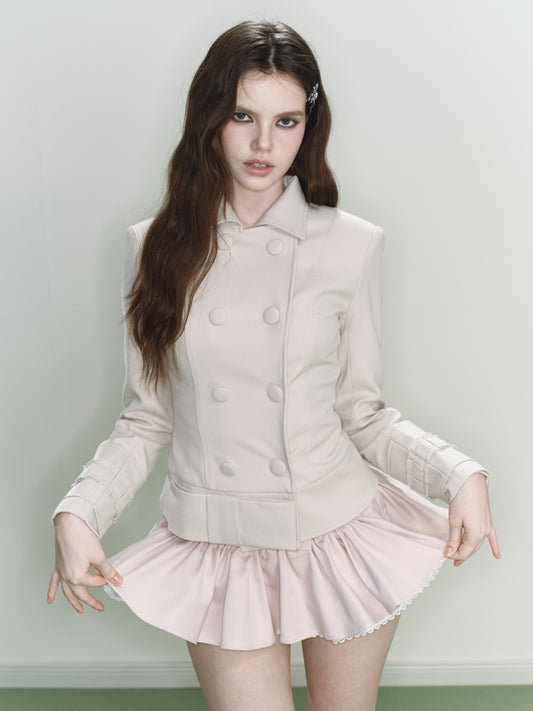 Bow Tailored Jacket (Khaki)