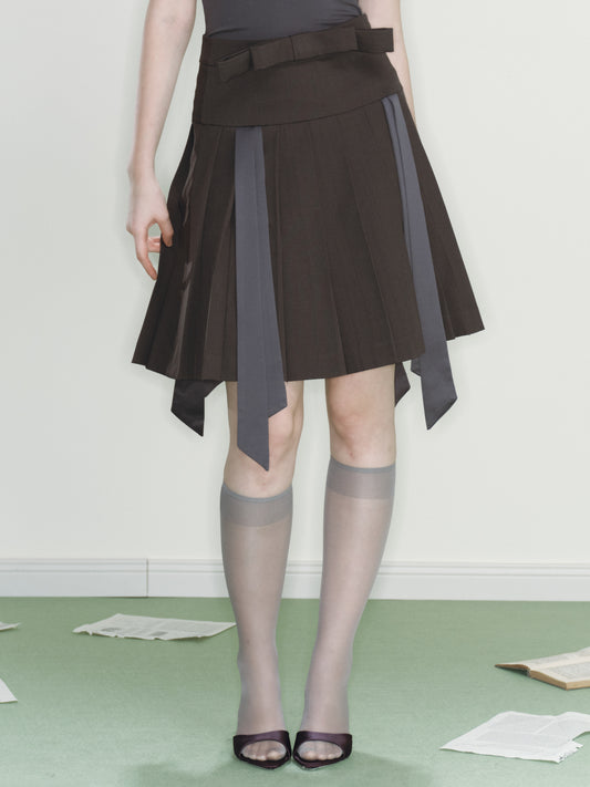 Mist Pleated Skirt (Grey)