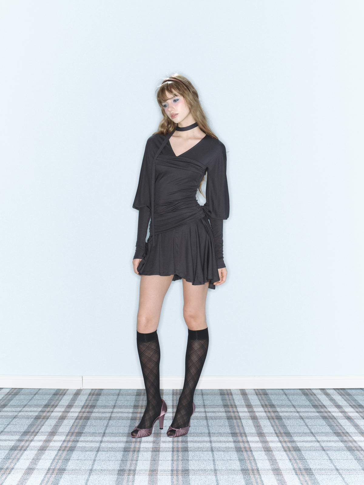 Runaway Knit Skirt (Charcoal)