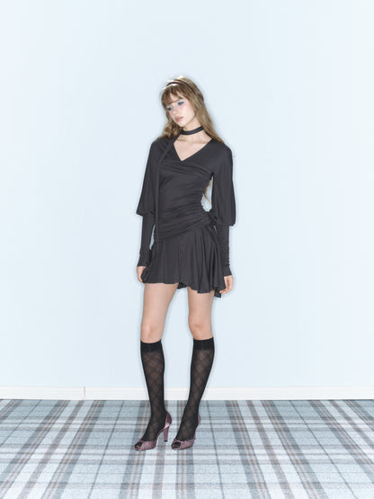 Runaway Knit Skirt (Charcoal)