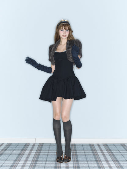 Eve Fur Jacket (Dark Grey)
