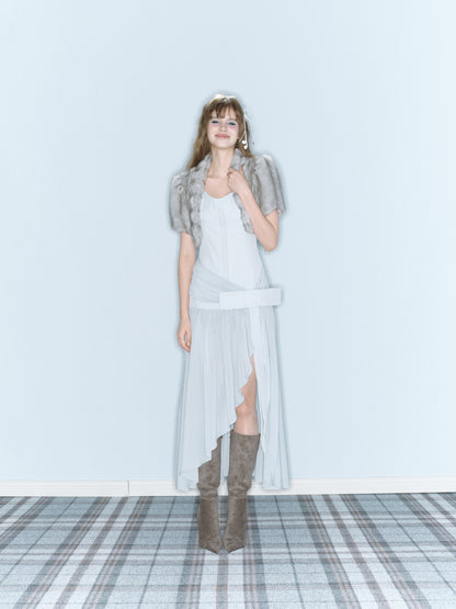 Eve Fur Jacket (Light Grey)