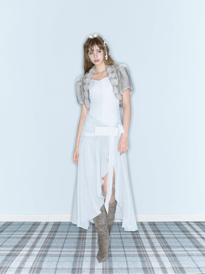 Eve Fur Jacket (Light Grey)