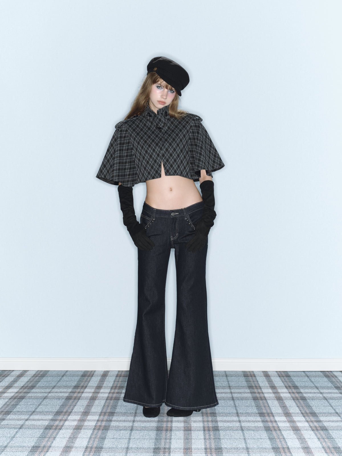 Prince Plaid Cape