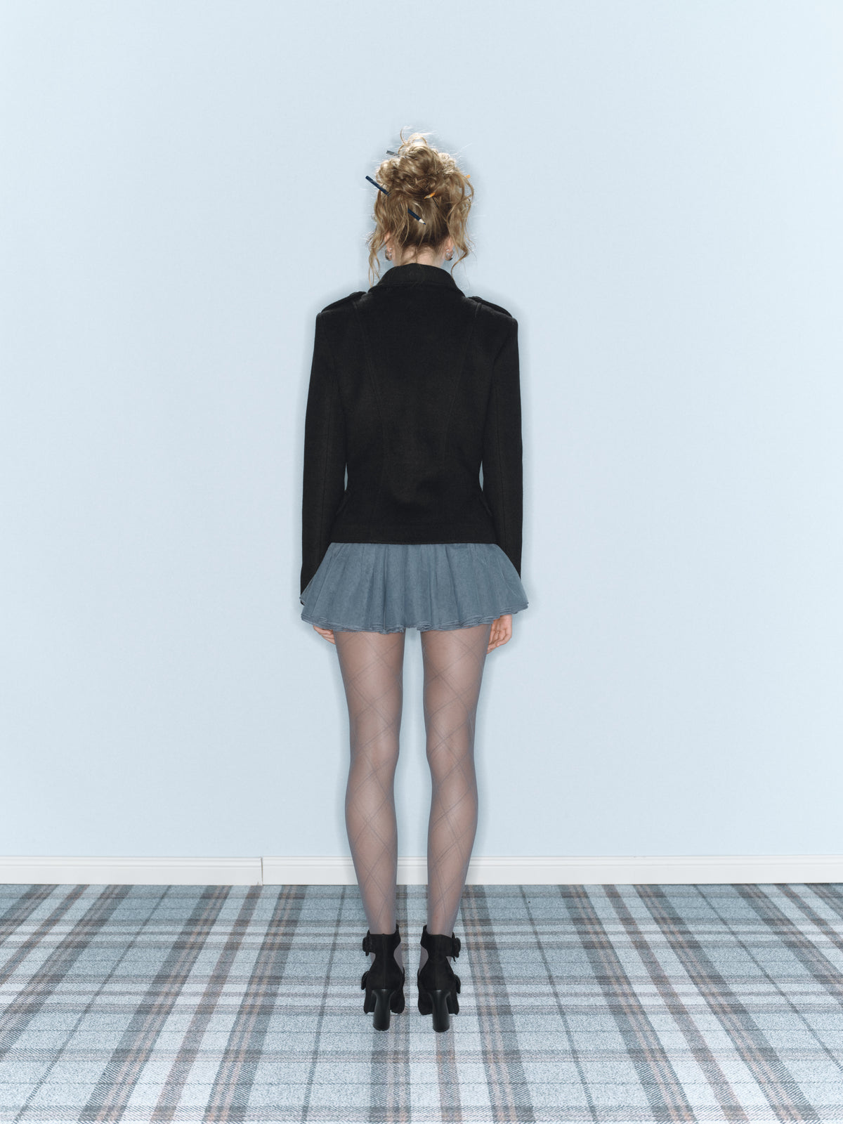 Fluffy Wool Jacket (Detachable Fur Trim)