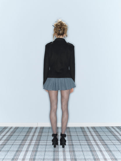 Fluffy Wool Jacket (Detachable Fur Trim)