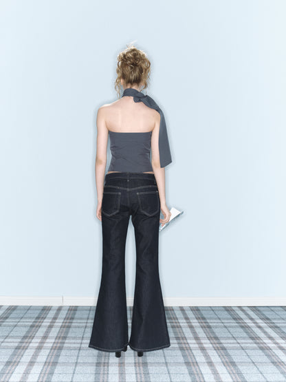 Sudden Rain Ribbon Trench Top