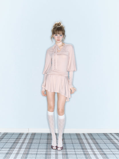 Love Letter Tie Top (Pink)
