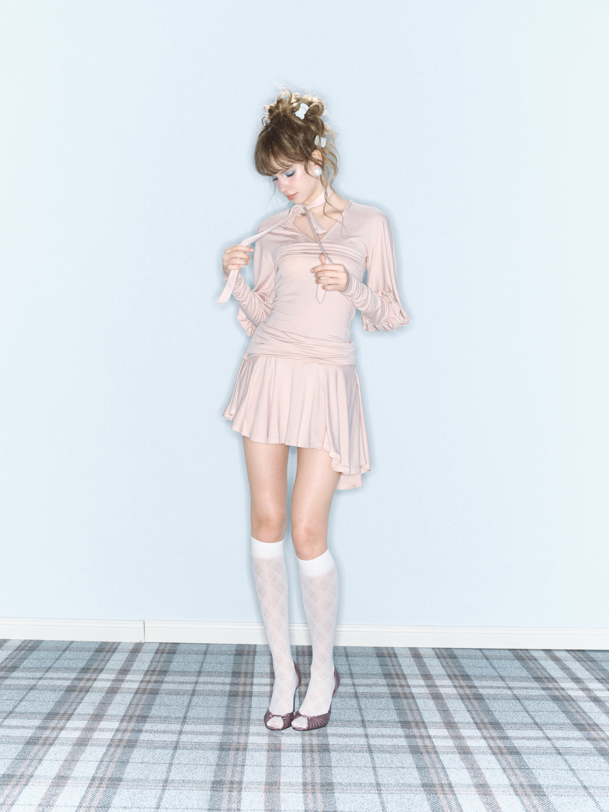 Runaway Knit Skirt (Pink)