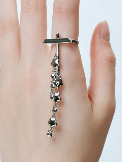Polished Dagger Dangle Ring