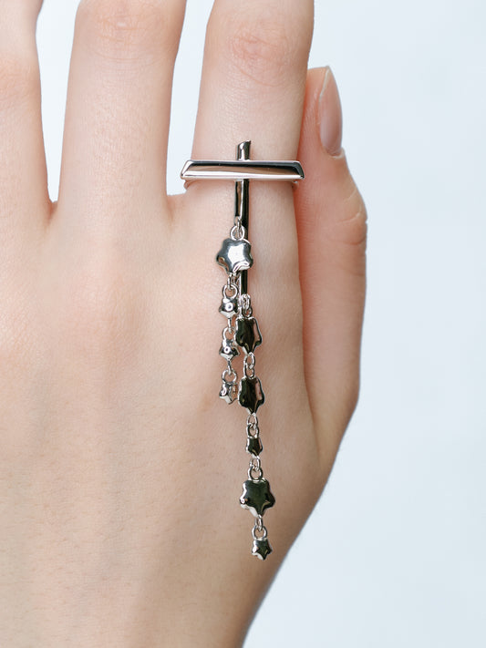 Polished Dagger Dangle Ring