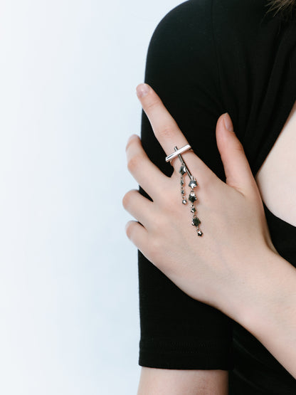 Polished Dagger Dangle Ring