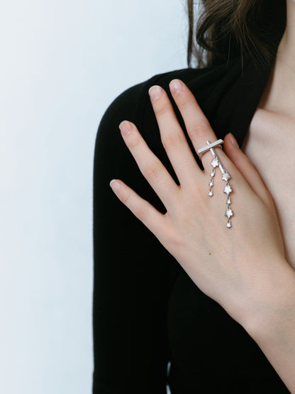 Matte Dagger Dangle Ring