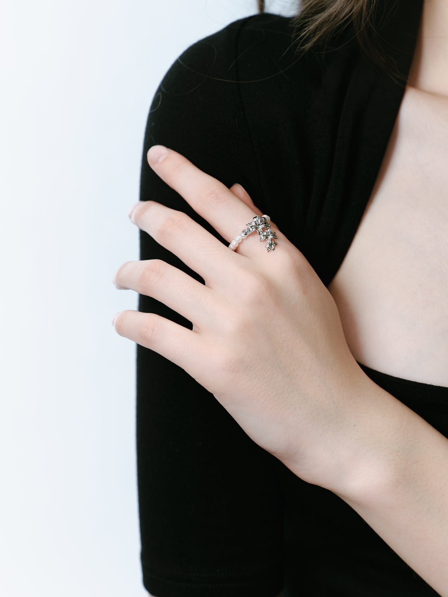 Pearl Lily Ring