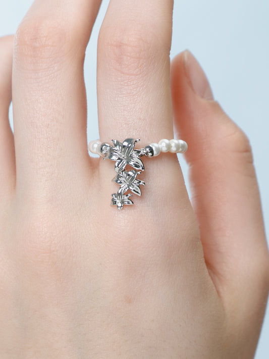 Pearl Lily Ring