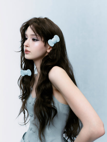 Blue Bow Hairclip