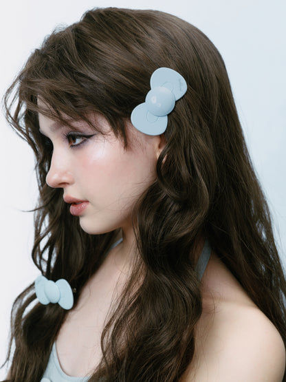 Blue Bow Hairclip
