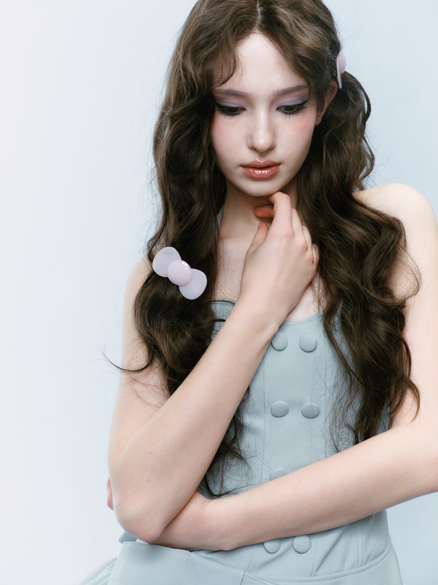 Pink Bow Hairclip