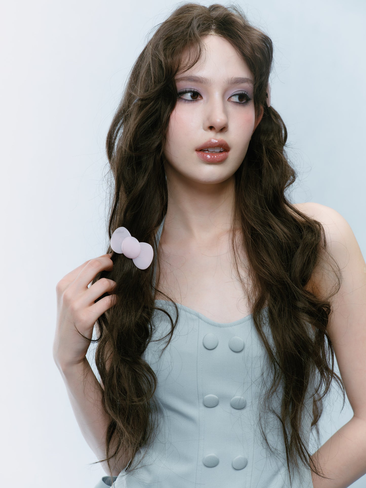 Pink Bow Hairclip