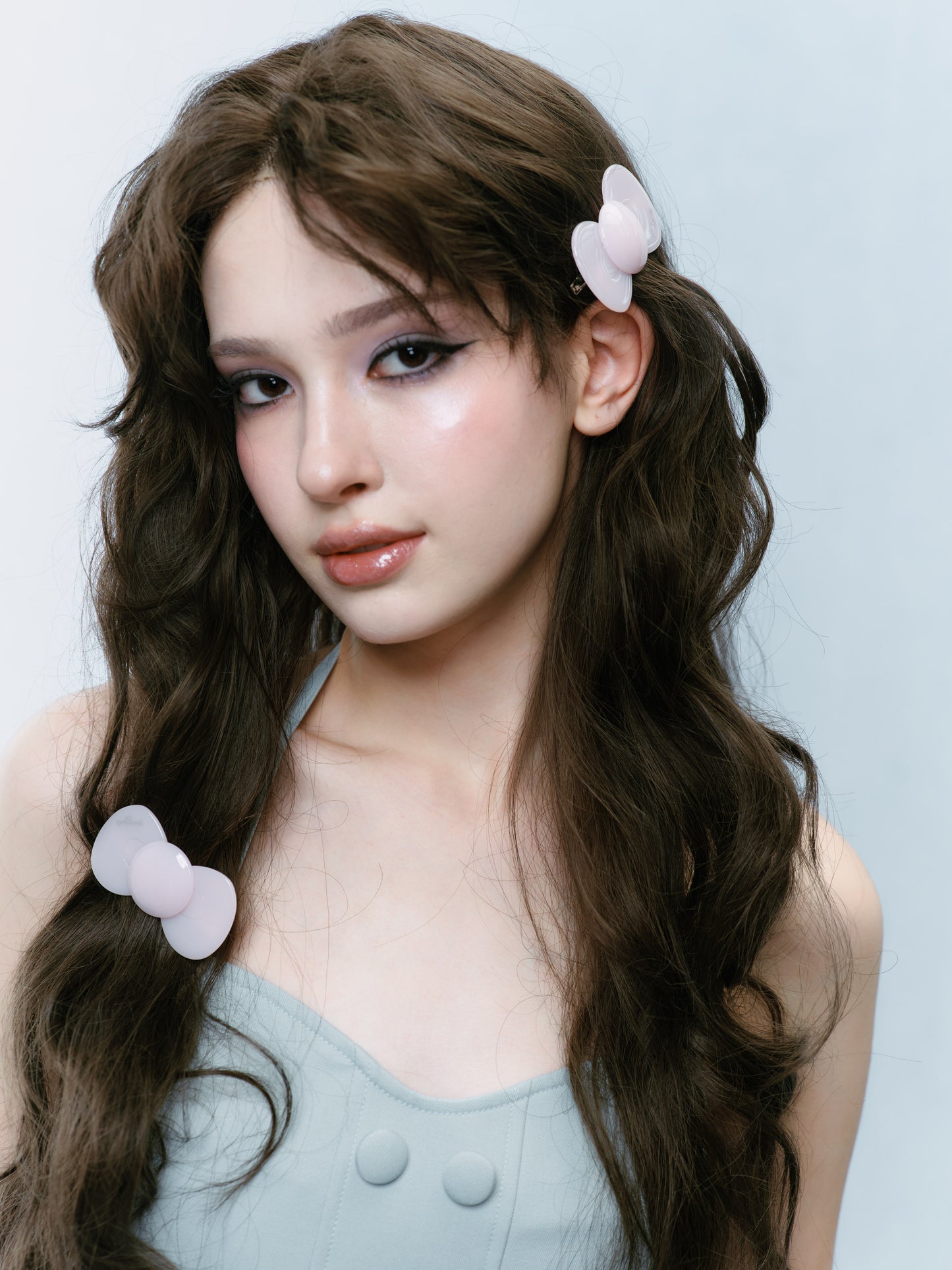 Pink Bow Hairclip