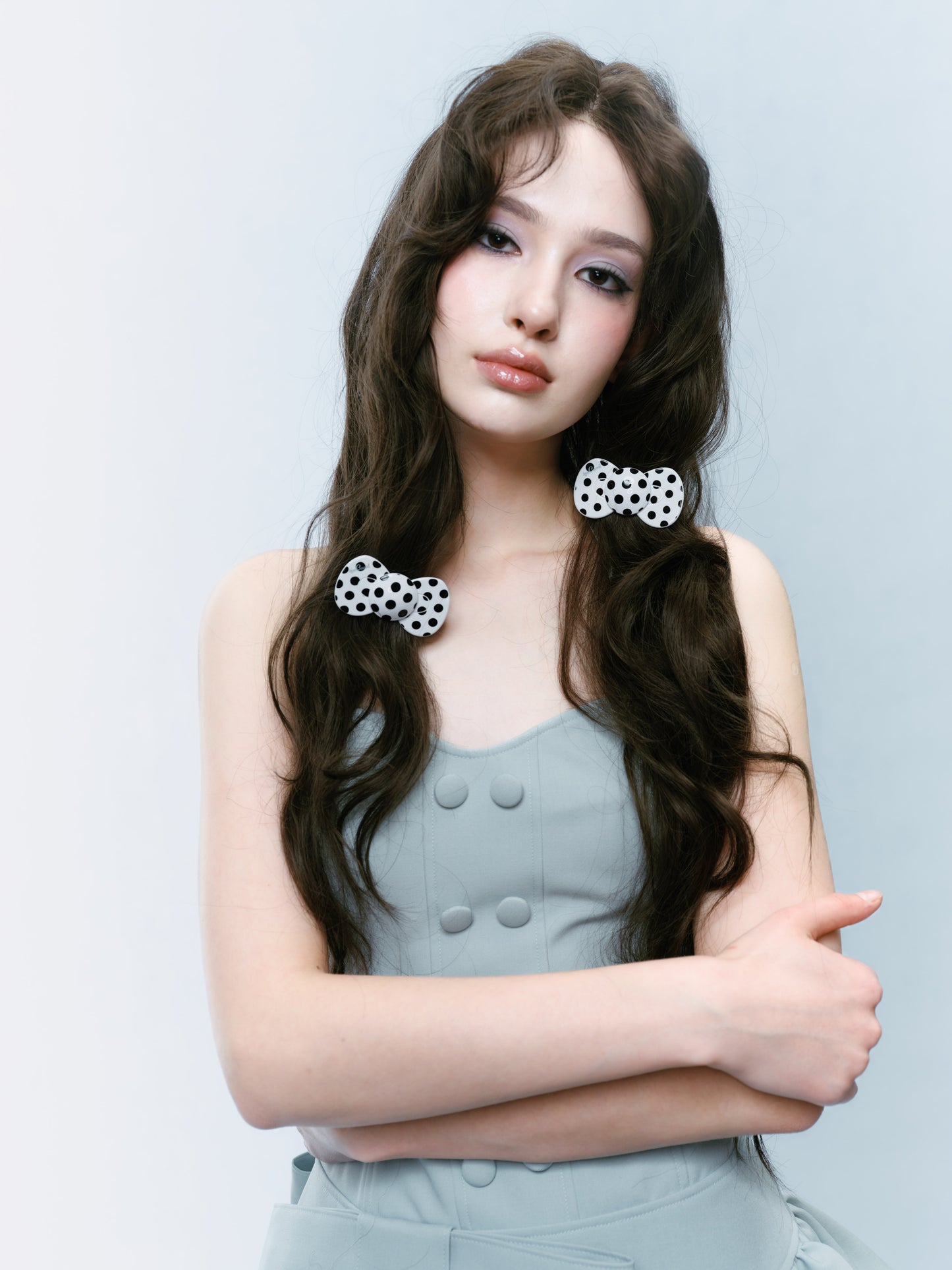 Polka Dot Bow Hairclip