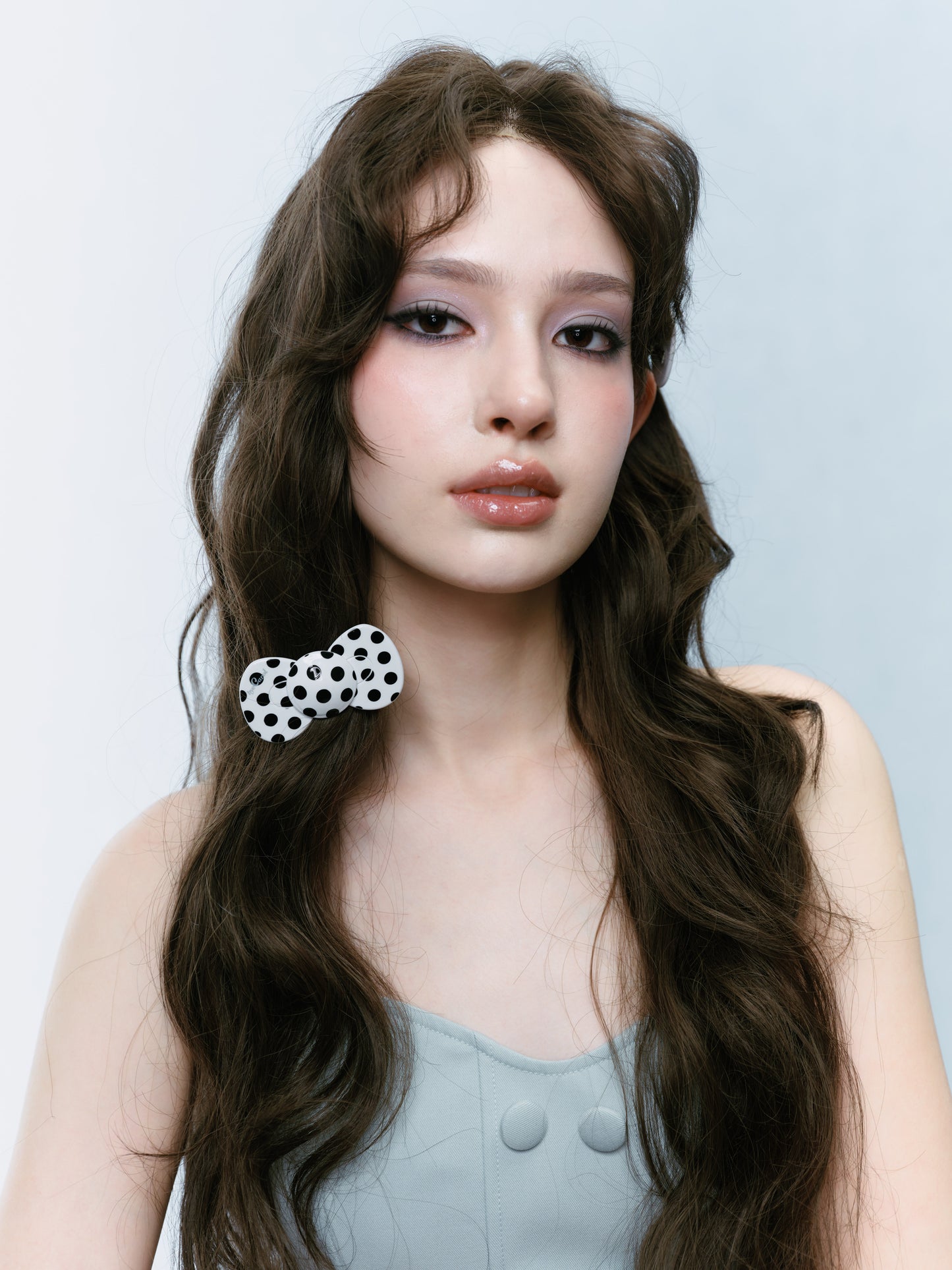 Polka Dot Bow Hairclip