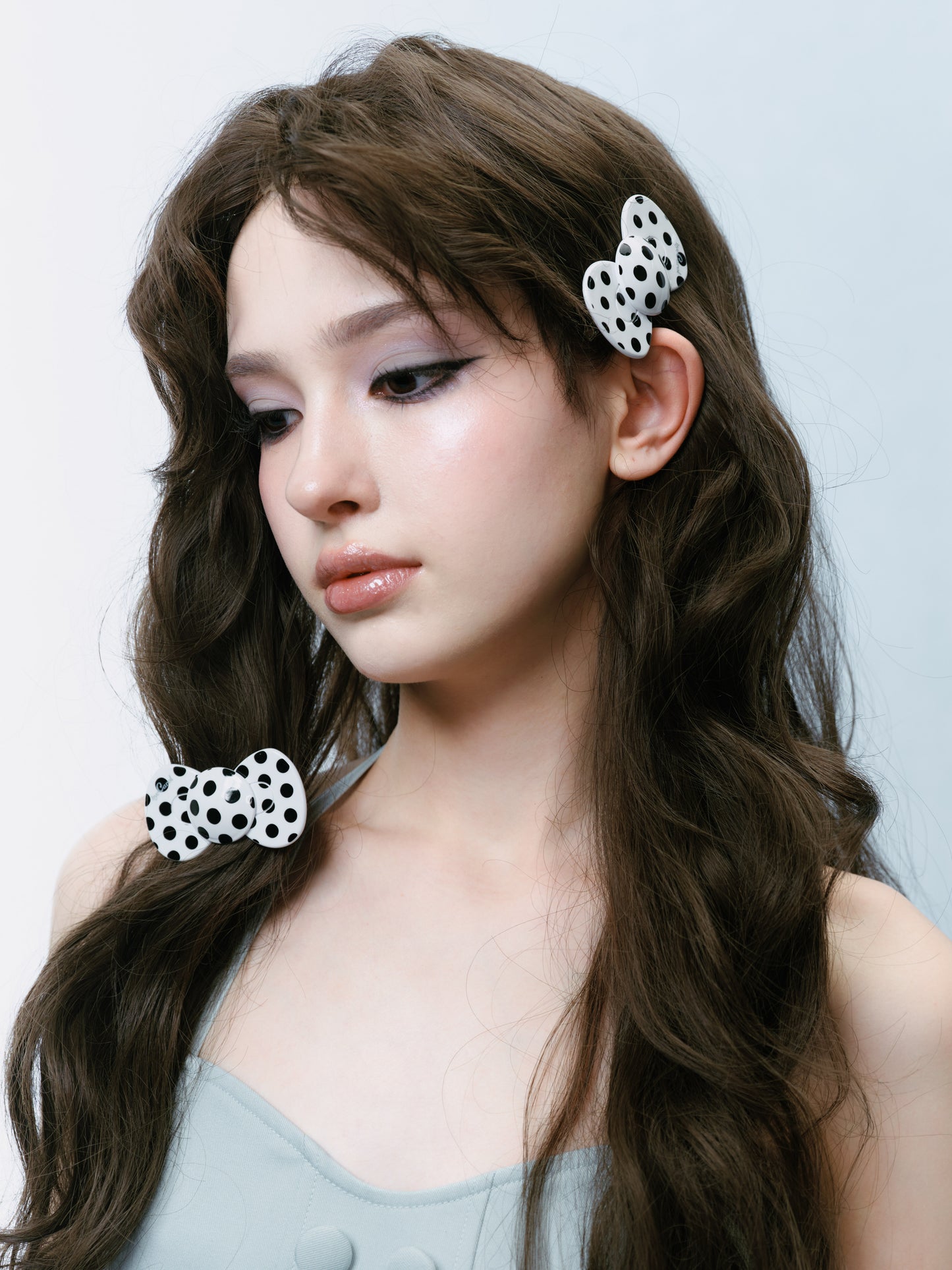 Polka Dot Bow Hairclip