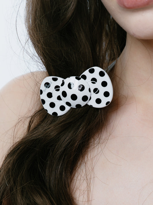 Polka Dot Bow Hairclip