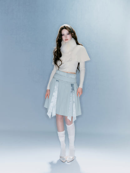 Blue Mist Pleated Skirt
