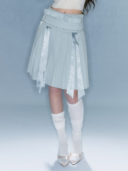 Blue Mist Pleated Skirt