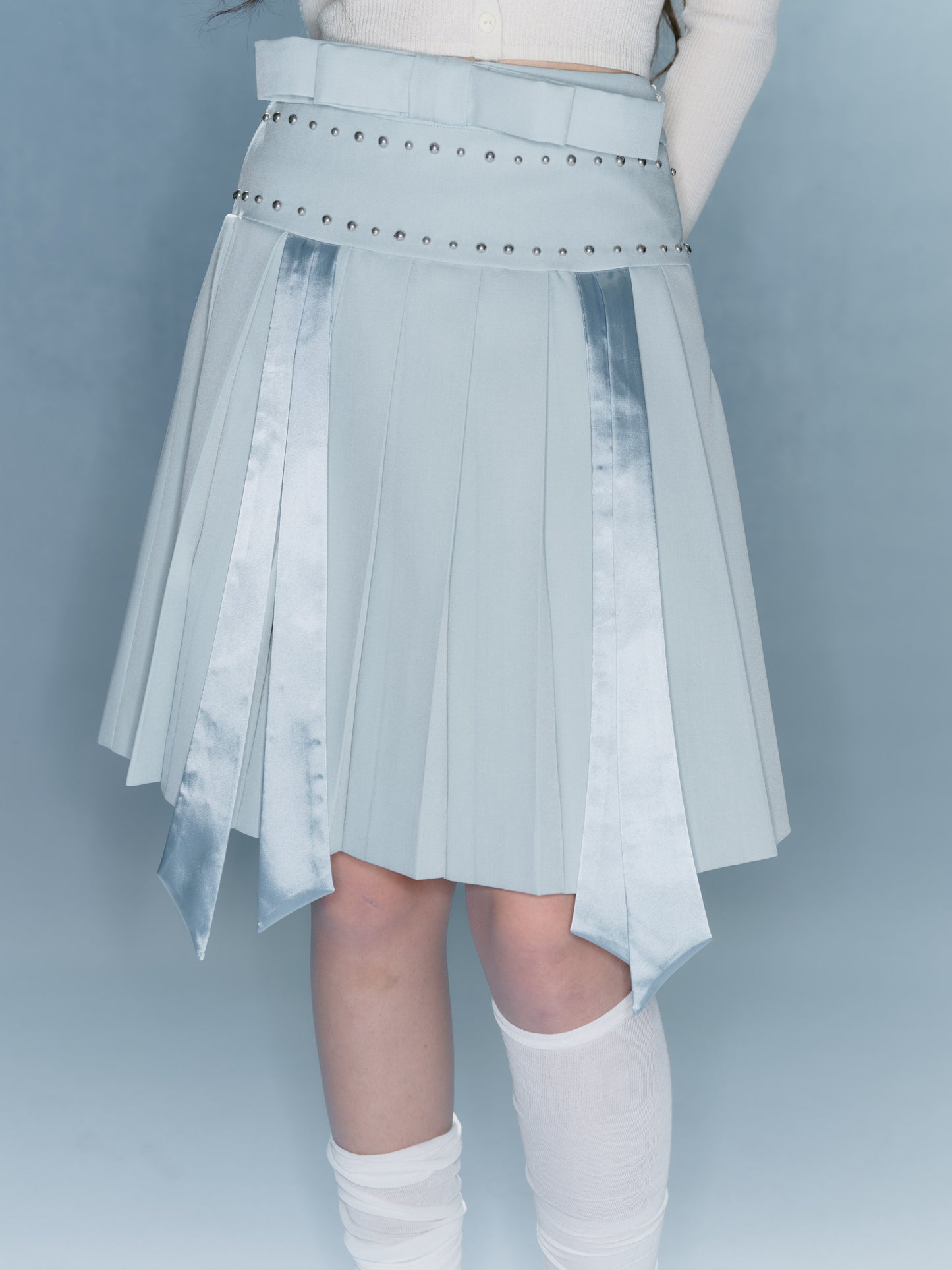 Blue Mist Pleated Skirt