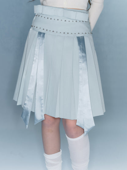 Blue Mist Pleated Skirt