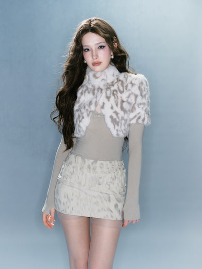 White KittenClaw Fur Jacket
