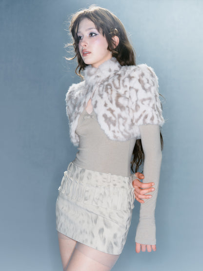 White KittenClaw Fur Jacket