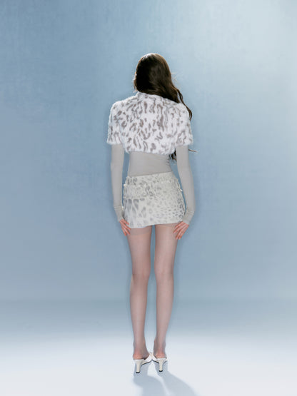 White KittenClaw Fur Jacket