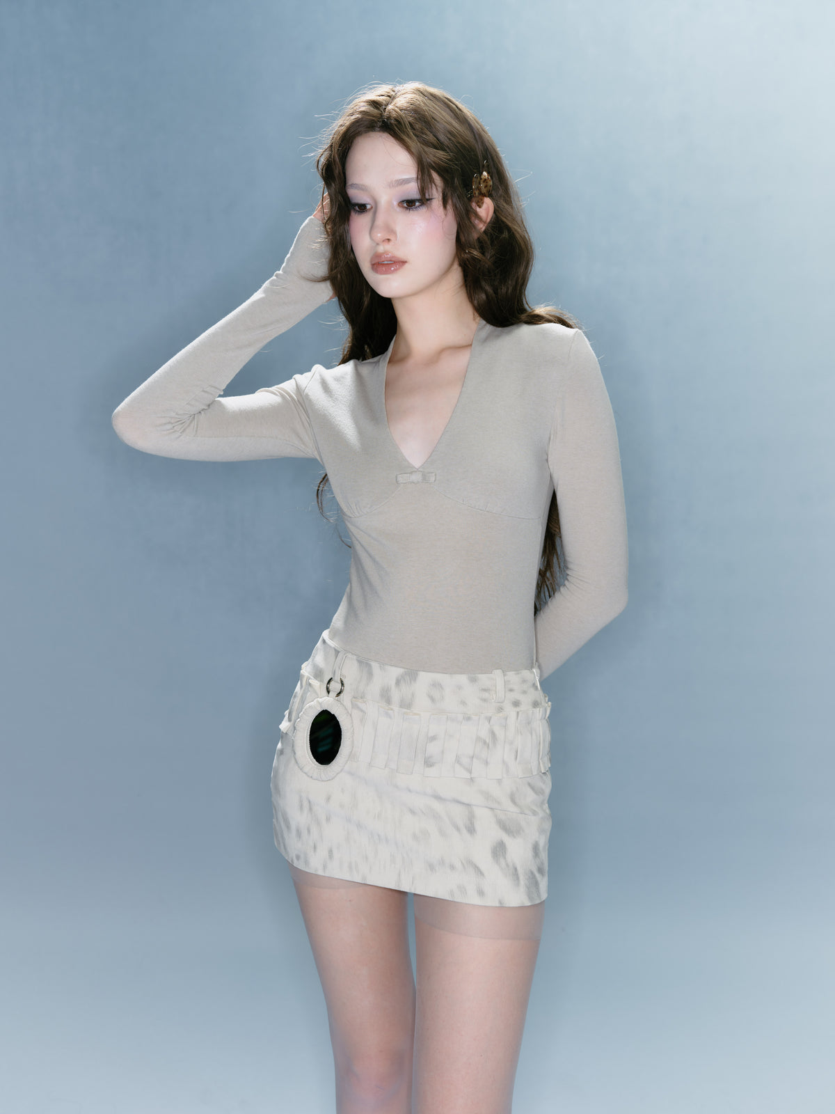 Ivory Mirror Medallion (Bag Charm)