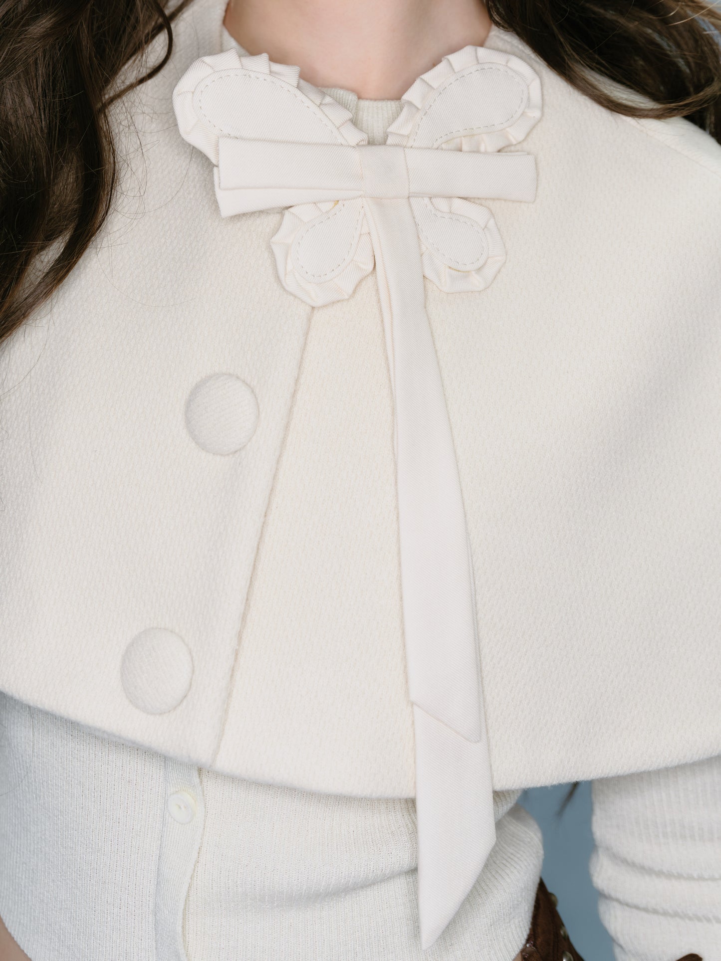 White Butterfly Medallion (Bag Charm)
