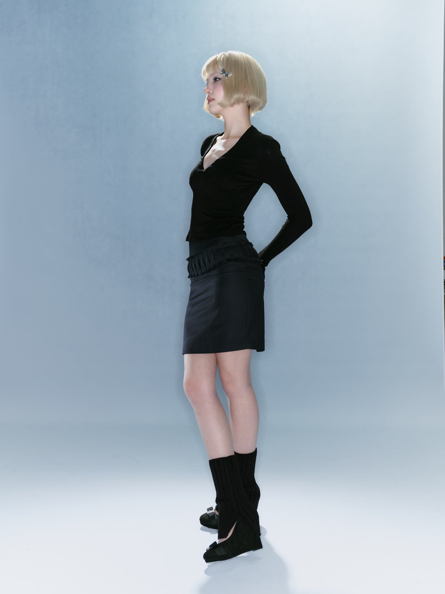Black Midnight Knit Top
