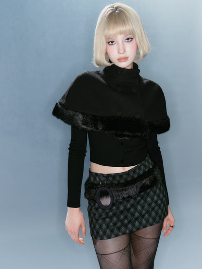 Midnight Fur Cape