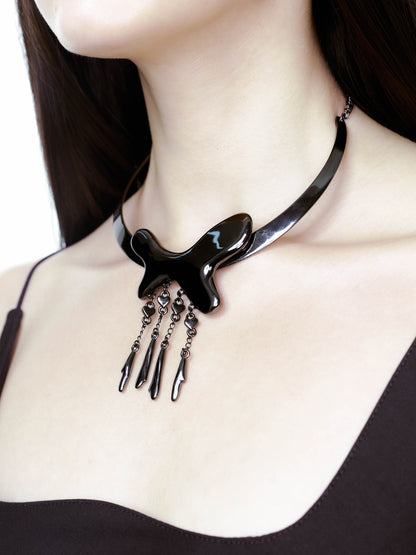 Black Tinkling Necklace