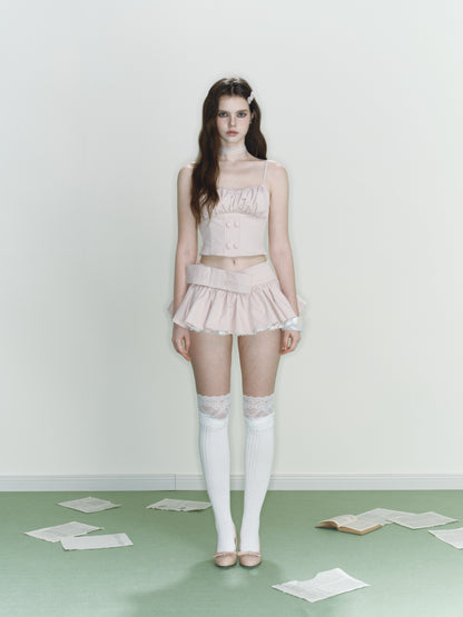 Misty Ribbon Skirt (Pink)