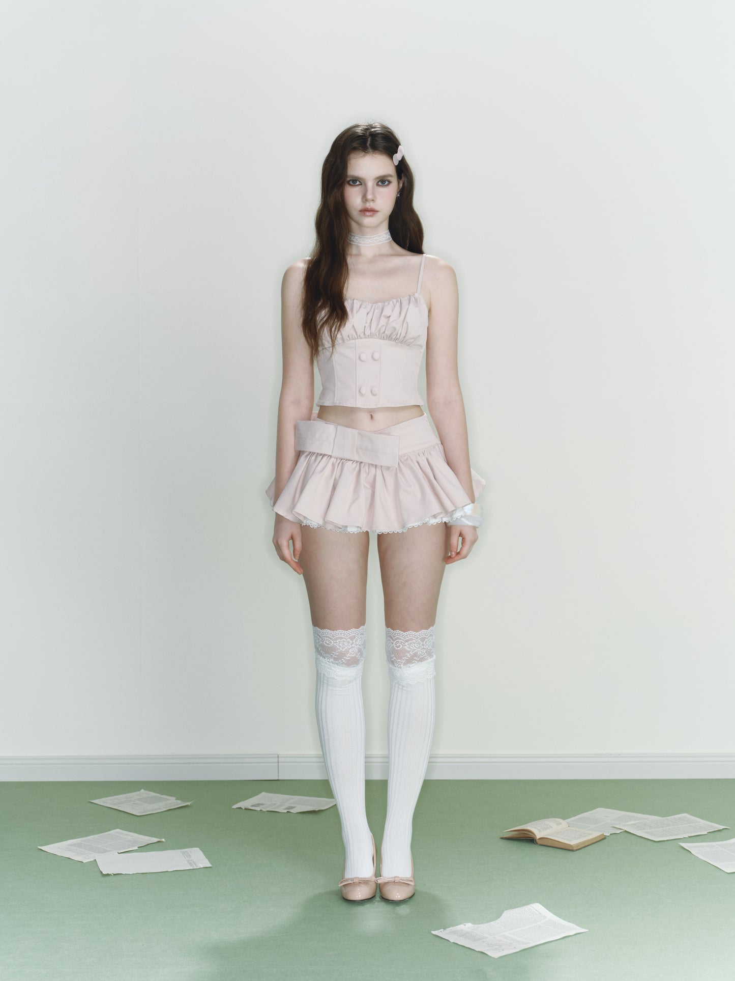Misty Ribbon Top (Pink)