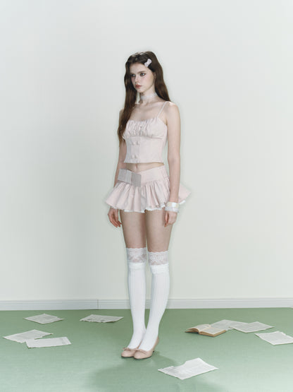 Misty Ribbon Skirt (Pink)