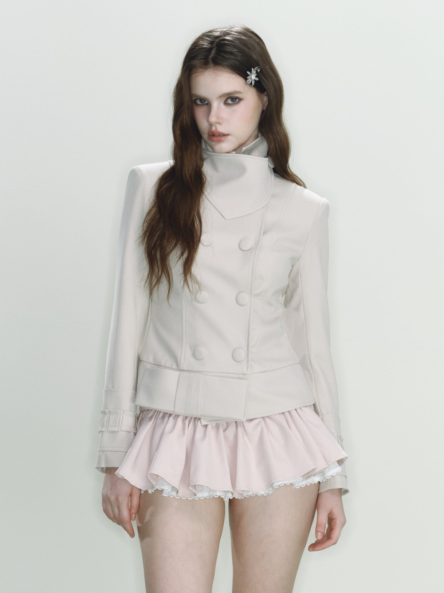 Bow Tailored Jacket (Khaki)