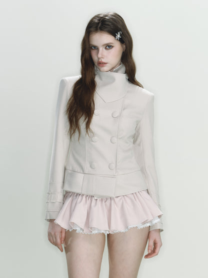 Bow Tailored Jacket (Khaki)
